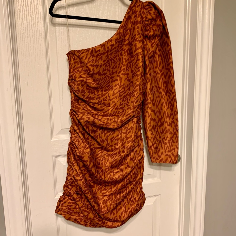Aritzia one shoulder cocktail dress